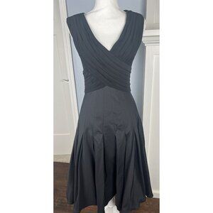 Adrianna Papell Womens Formal Party LBD Taffeta Fit Flare Empire Waist Sz 8